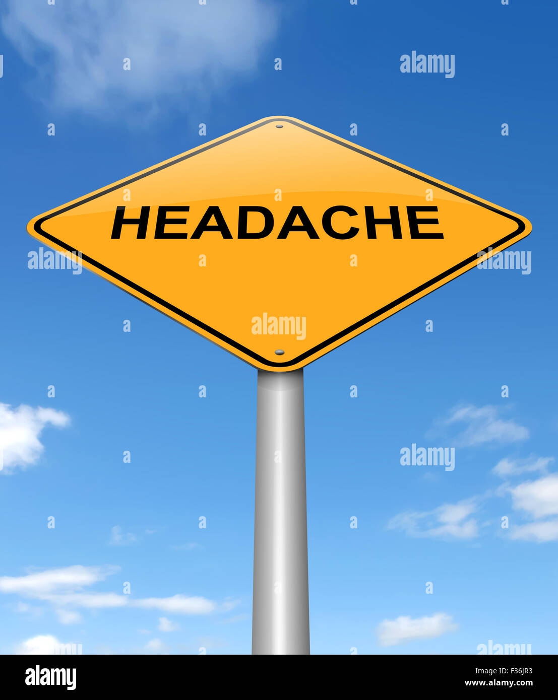 Kopfschmerzen-Konzept. Stockfoto