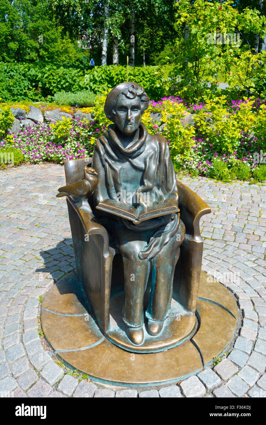 Statue von Astrid Lindgren, Insel Djurgården, Stockholm, Schweden Stockfoto