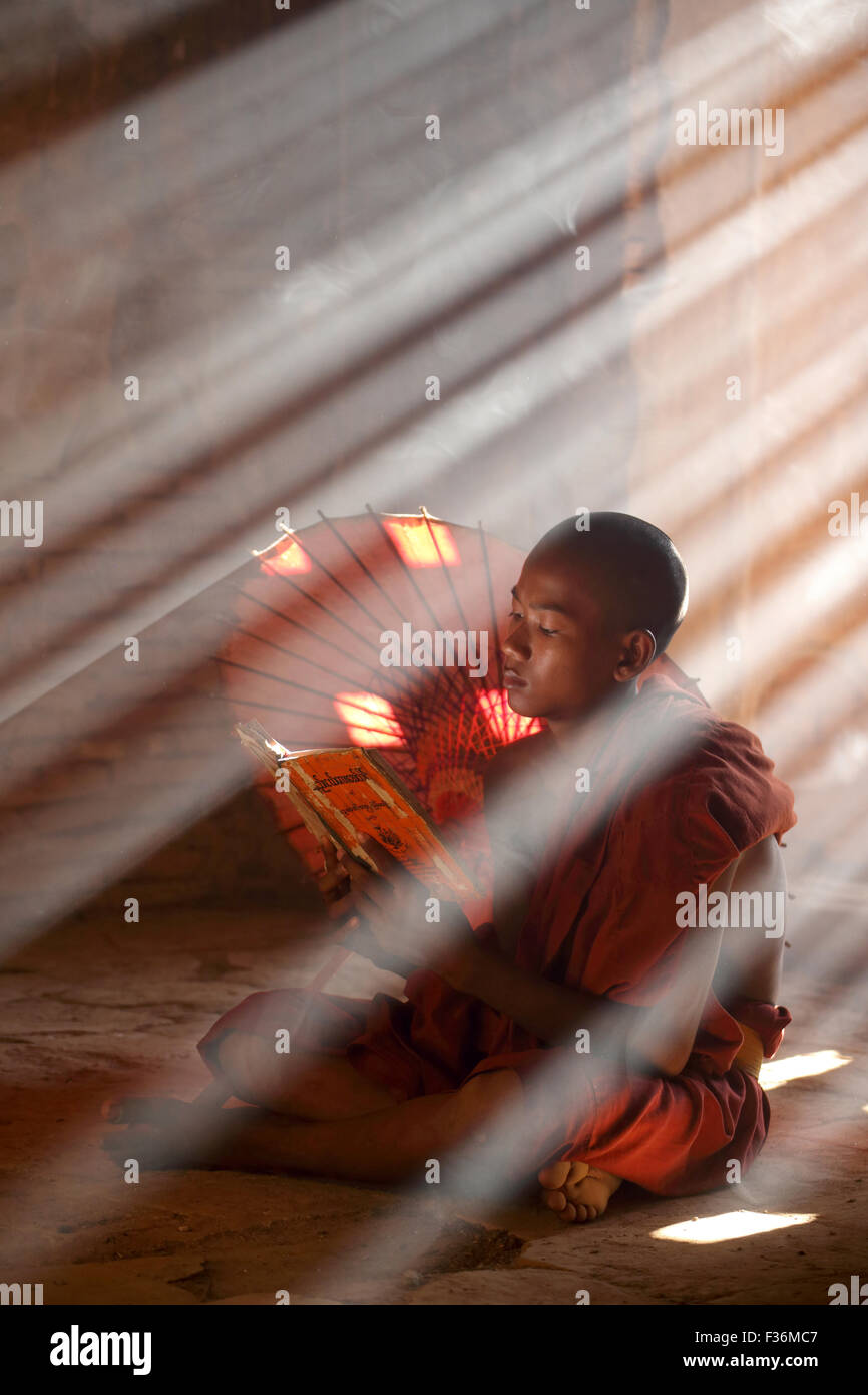 Abnageln buddhistischer Mönch, Myanmar Stockfoto