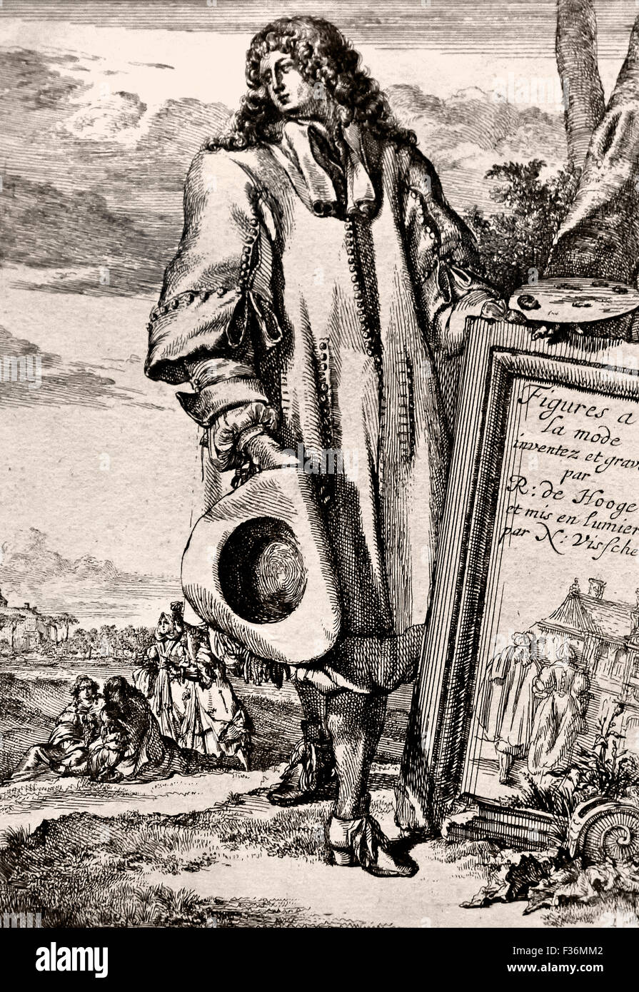 Zahlen ein la mode 1670-1685 Romeyn de Hooghe 1645-1708 Niederlande Niederlande Stockfoto