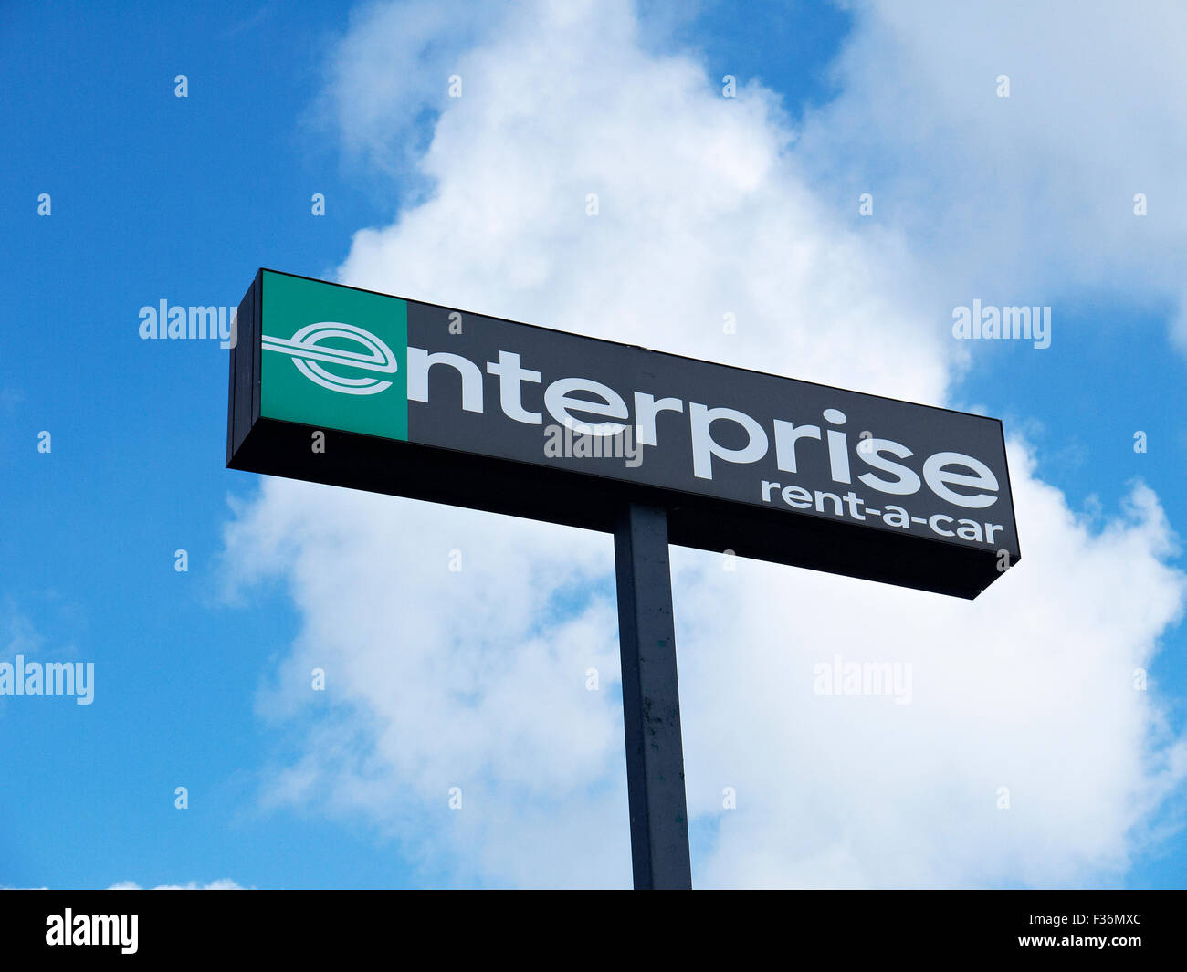 Enterprise Rent-a-Wegweiser UK Stockfoto