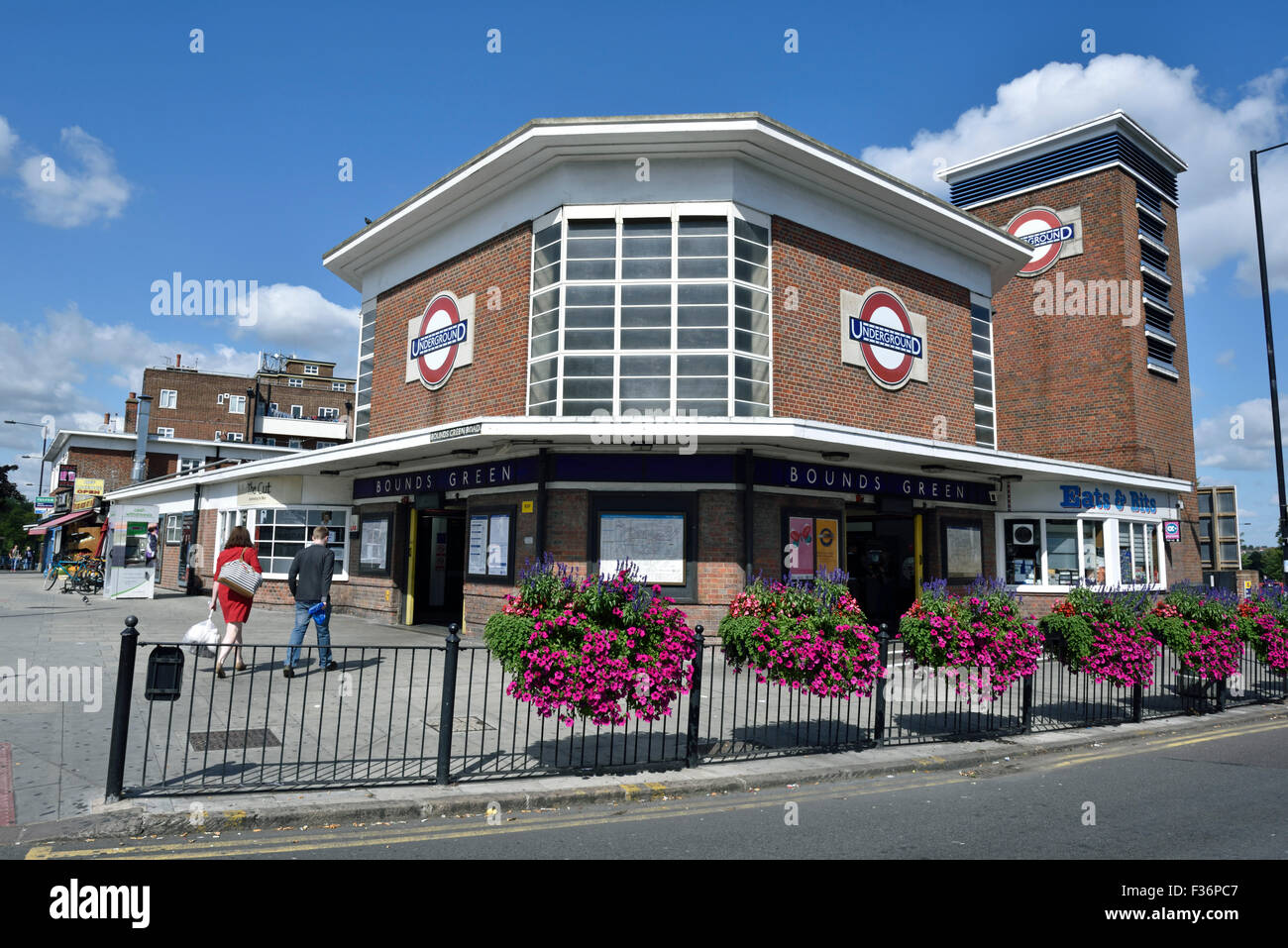 Grenzen der grünen u-Bahnstation London Borough of Haringey, England Großbritannien UK Stockfoto