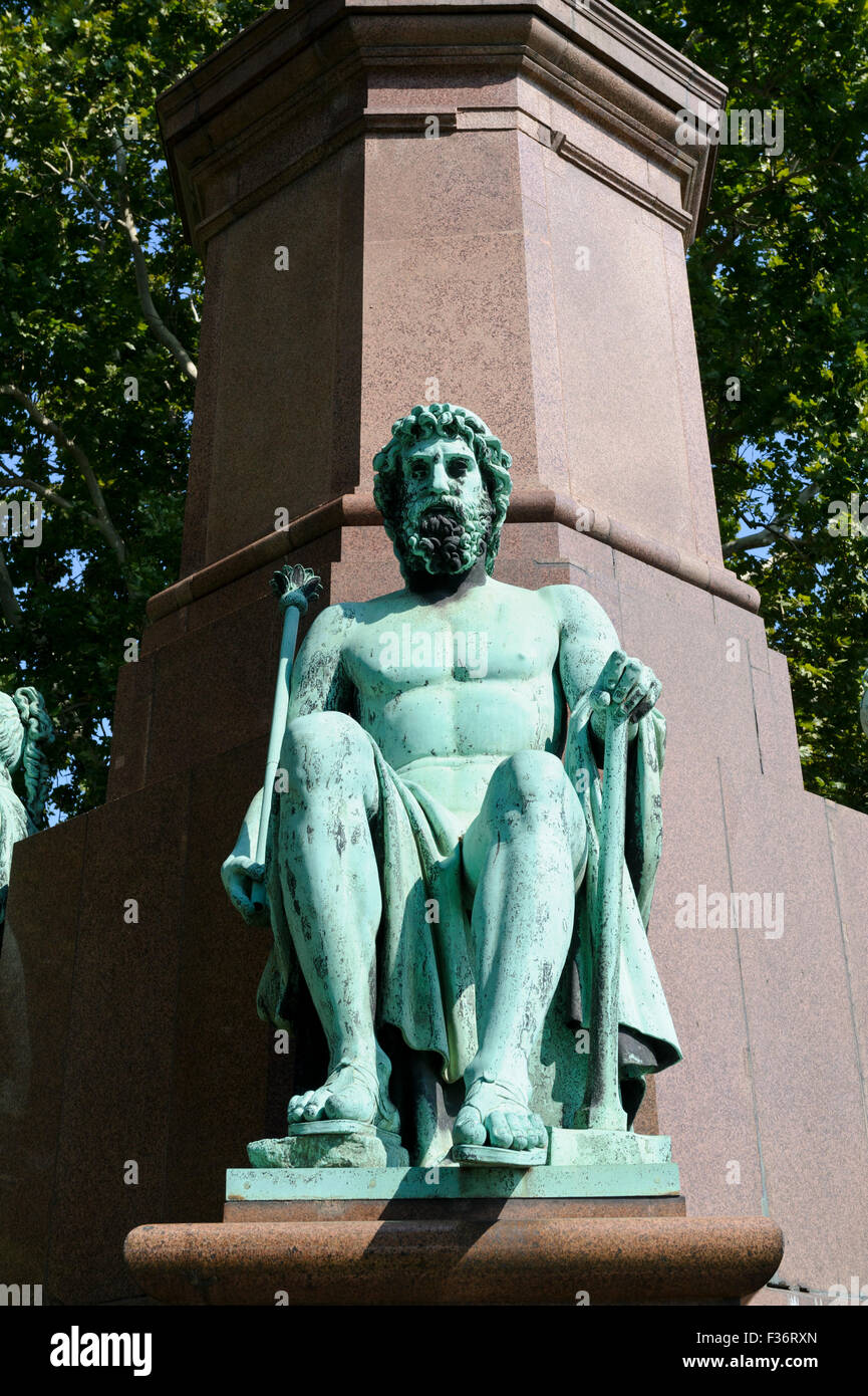 Istvan Szechenyi-Denkmal am Roosevelt-Platz in Budapest, Ungarn. Stockfoto