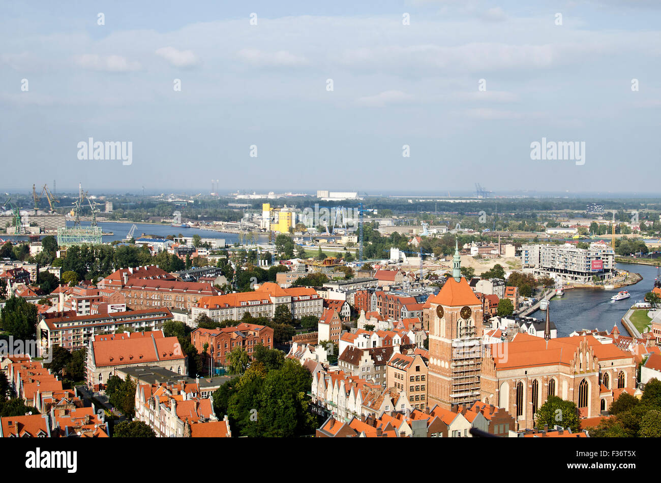 Danzig, Blick vom Turm der St. Marys Kirche, Polen Stockfoto