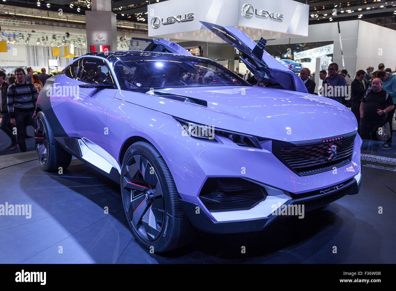 Peugeot Quarz Concept Car auf der IAA internationale Automobil-Ausstellung 2015 Stockfoto