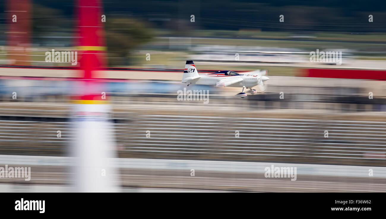 Matthias Dolderer im Wettbewerb im Finale bei den 2015 Red Bull Air Races in Fort Worth Texas Motor Speedway Stockfoto