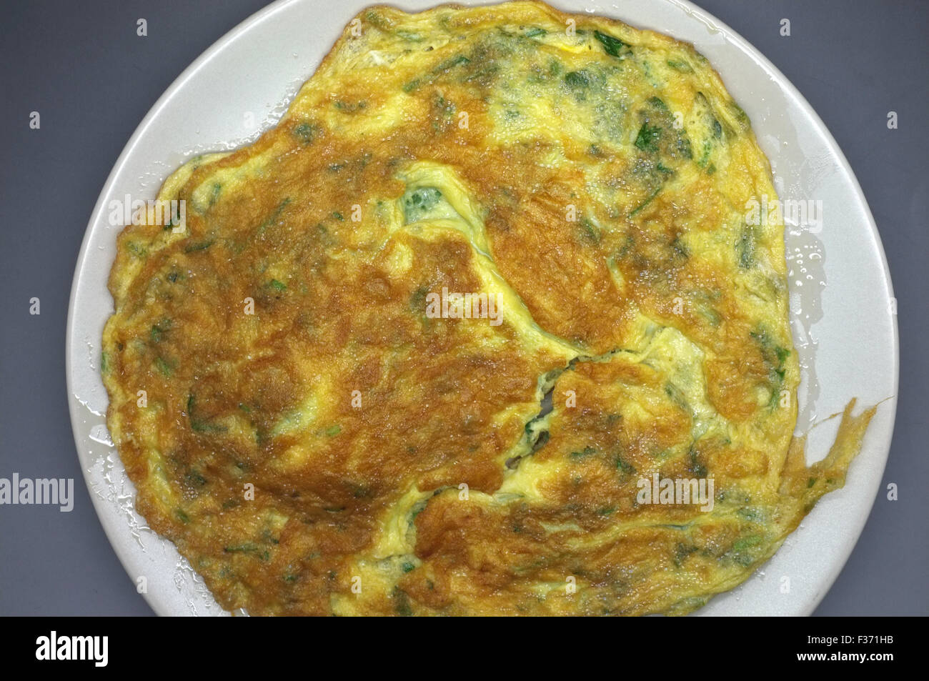 Vegetarisches Omelette Stockfoto