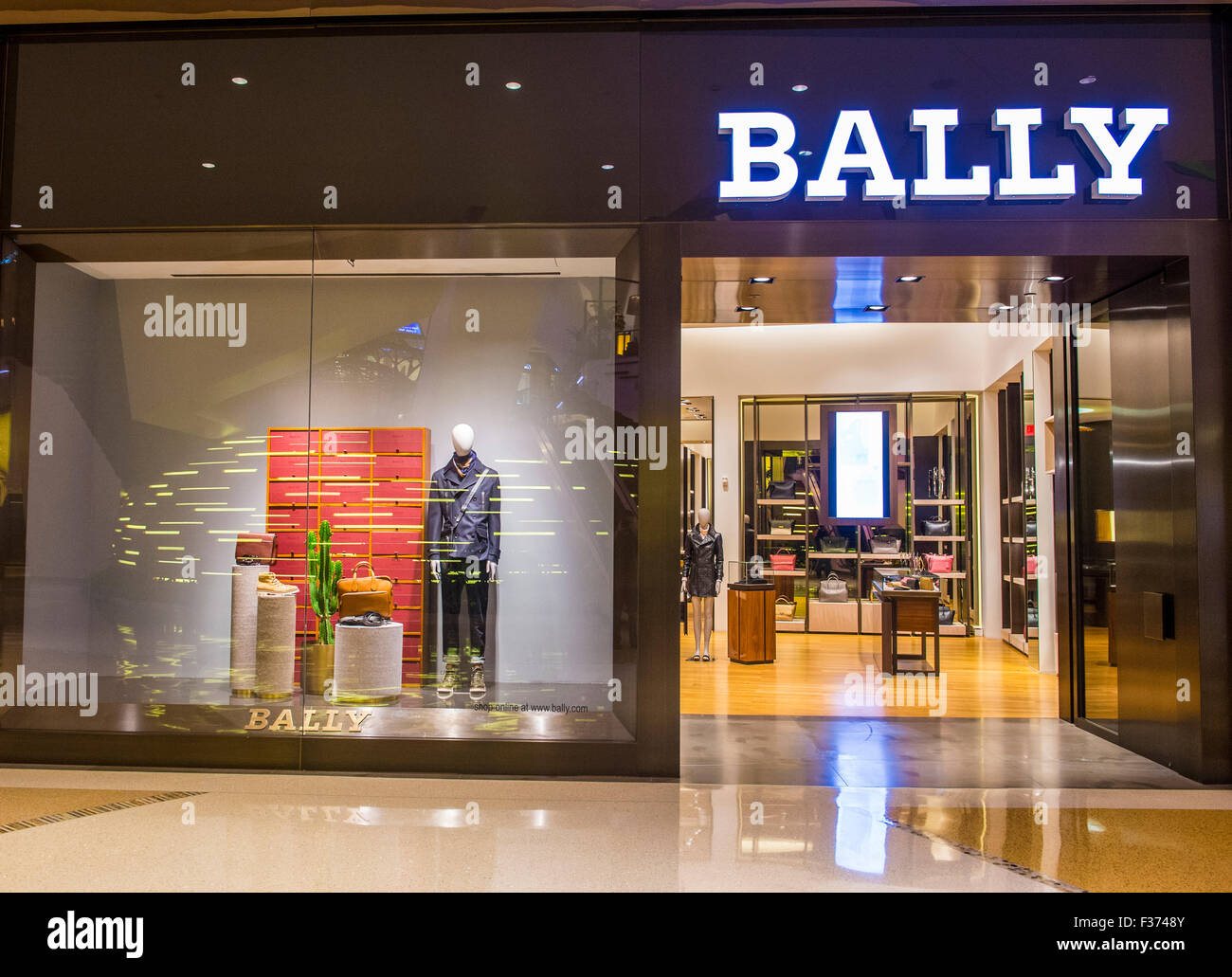 Fassade eines Bally-Stores in Las Vegas strip Stockfoto