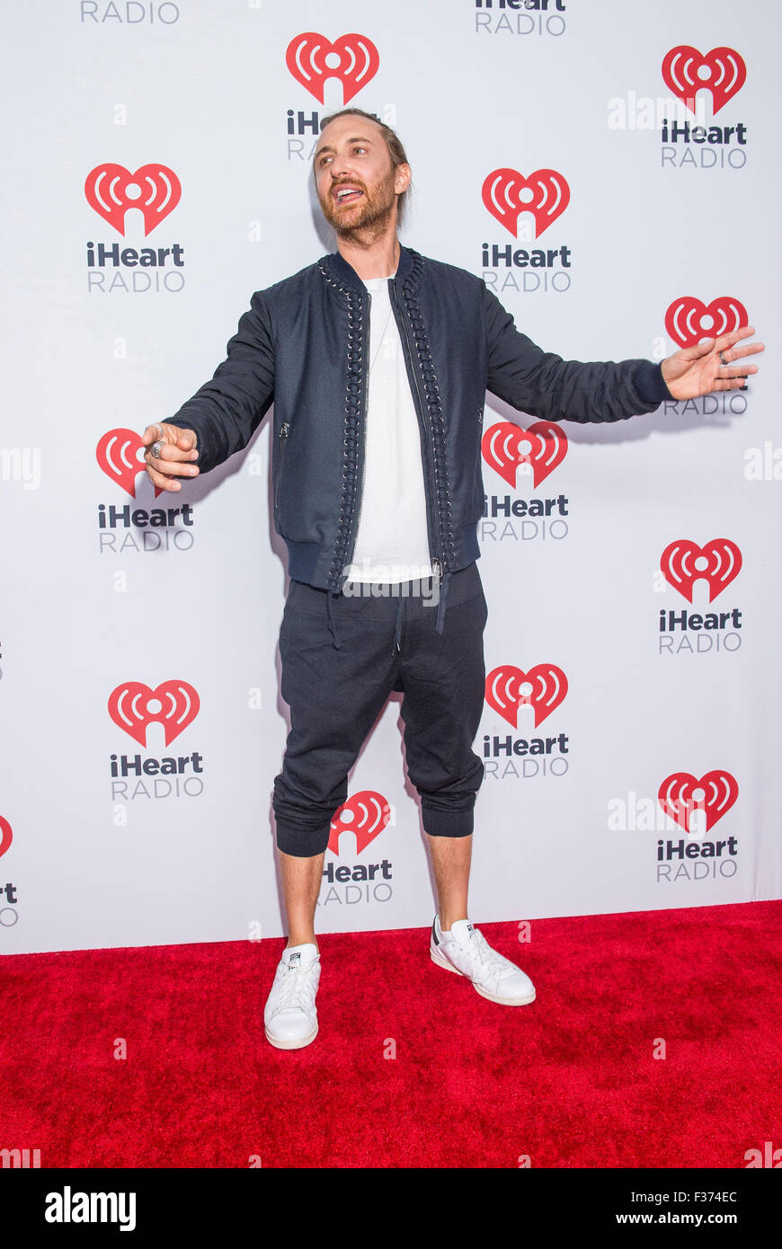 DJ David Guetta besucht 2015 iHeartRadio Music Festival in Las Vegas Stockfoto