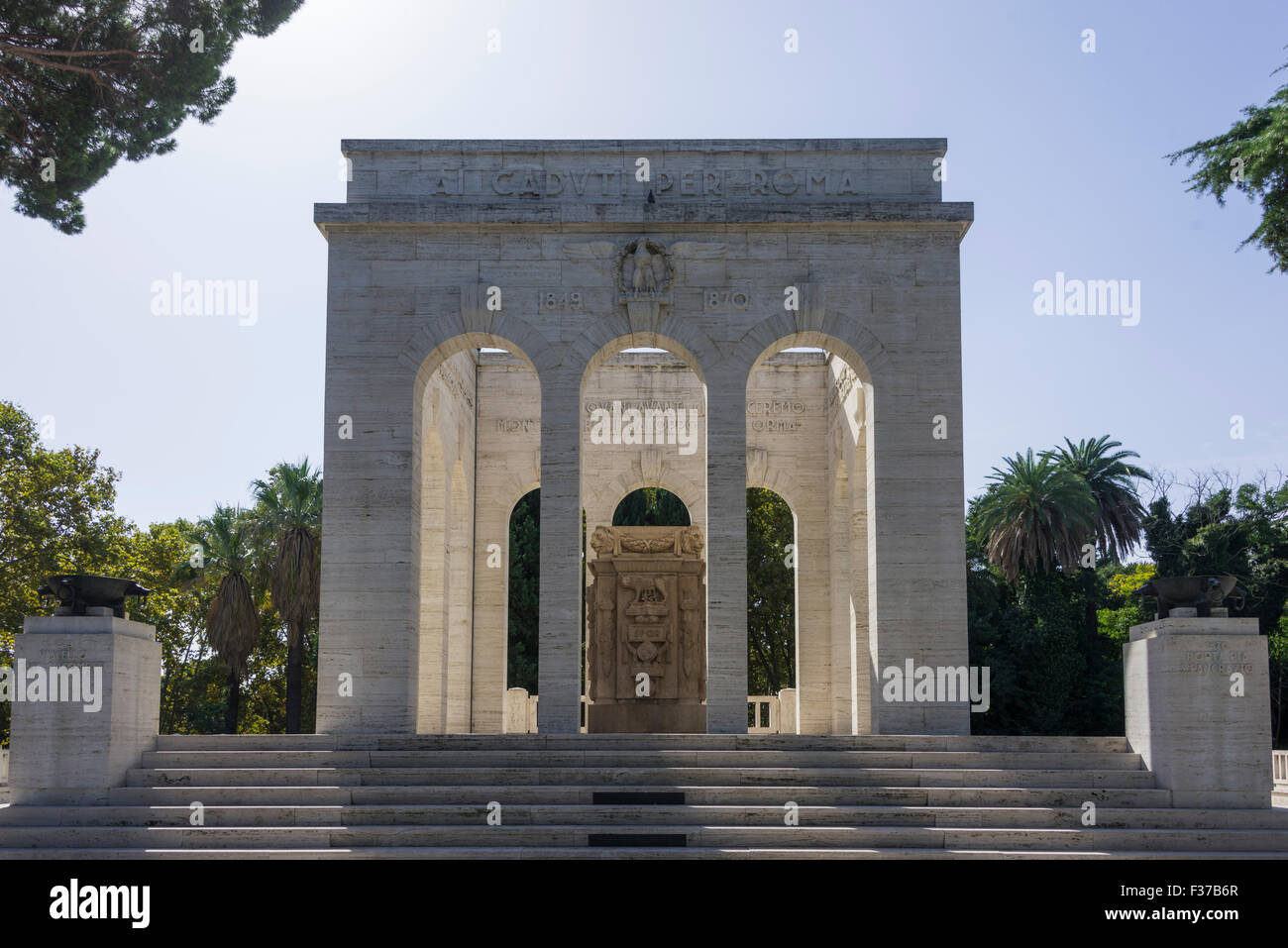 Mausoleum, Mausoleo ossario Garibaldino, Rom, Latium, Italien Stockfoto
