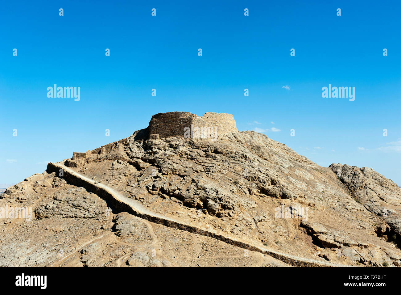 Dakhma, Türme des Schweigens, Platz für Himmel Bestattungen, Yazd, Iran Stockfoto