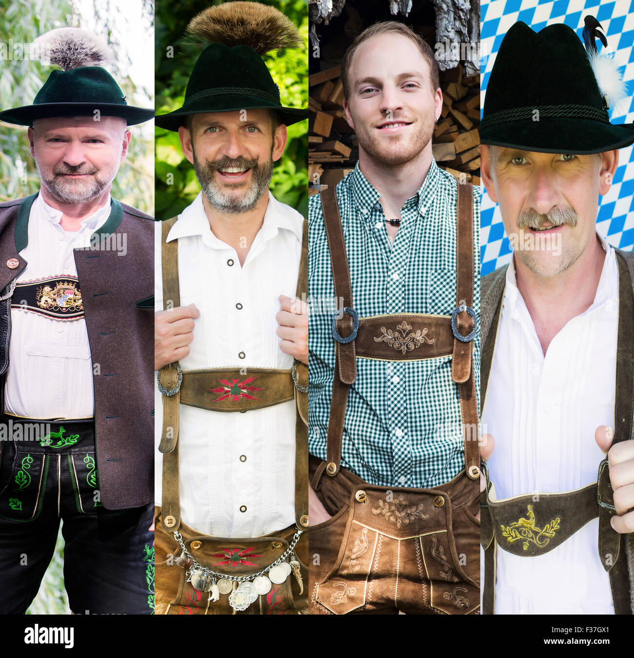 Variation von Männern, die bayerische Tracht Stockfotografie - Alamy