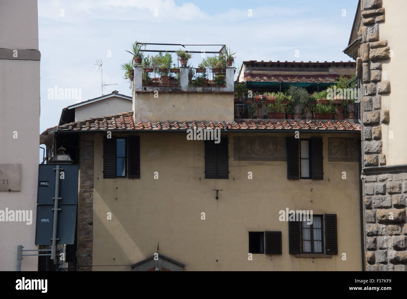 Traditionelle Häuser, Florenz, Toskana, Italien Stockfoto