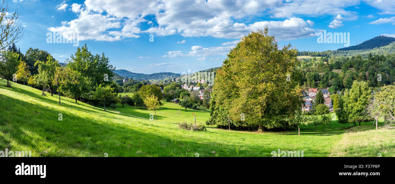Panoramablick über den Schwarzwald in Baden-Baden. Deutschland. Europa. Stockfoto