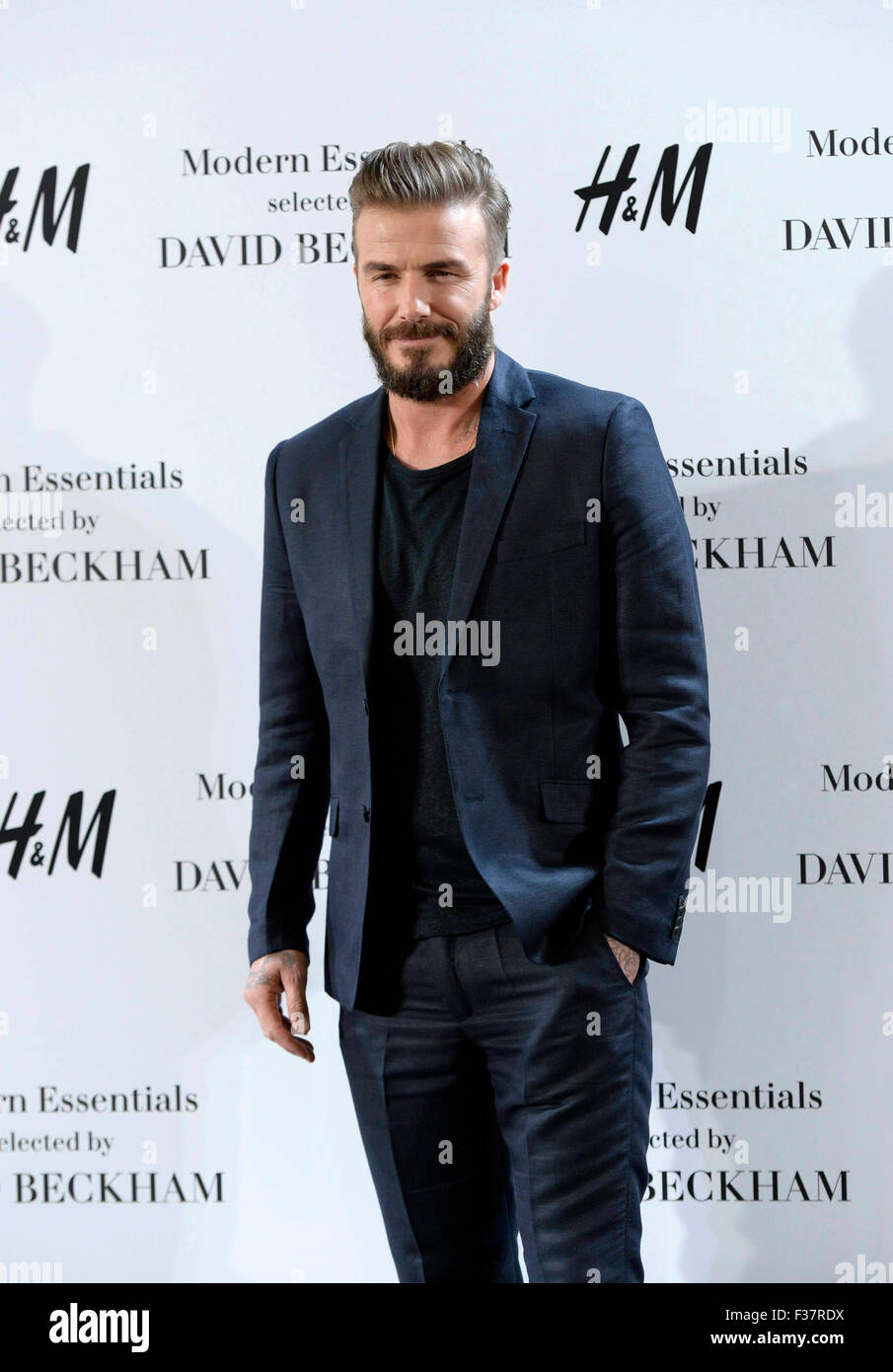 20. März 2015 - präsentiert Madrid David Beckham eine neue Kollektion für HM. Stockfoto