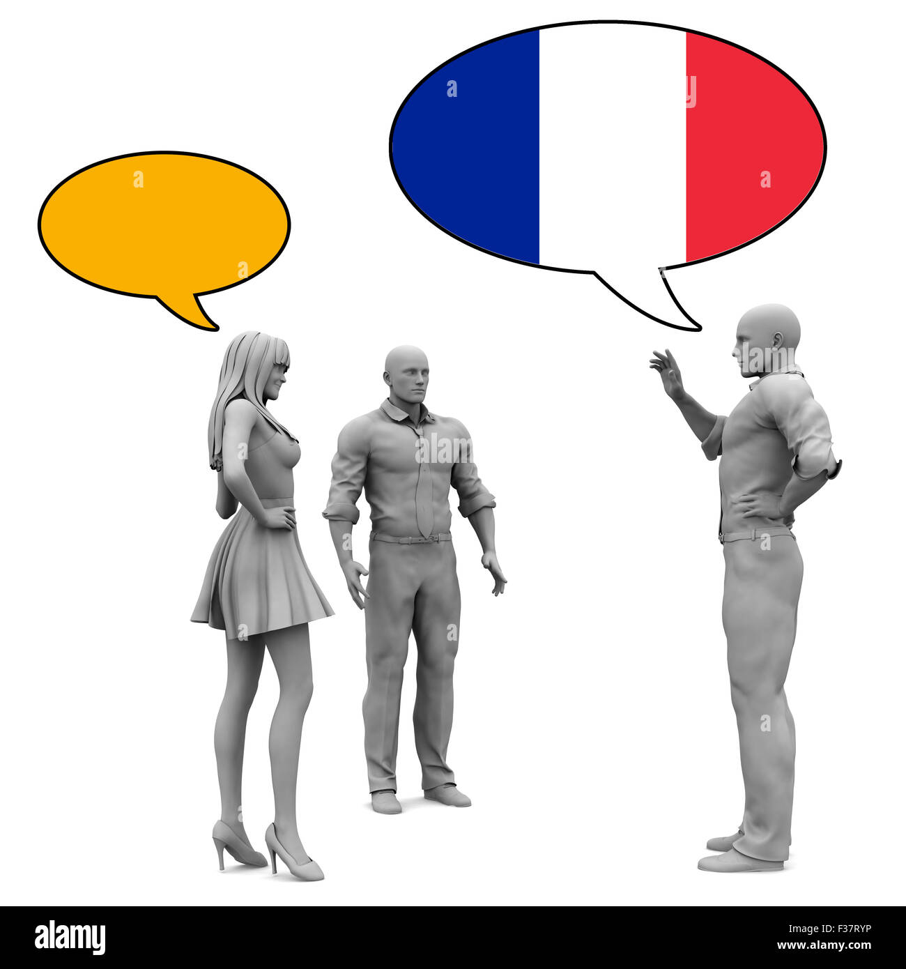 Lernen Sie die französische Kultur und Sprache zu kommunizieren Stockfoto