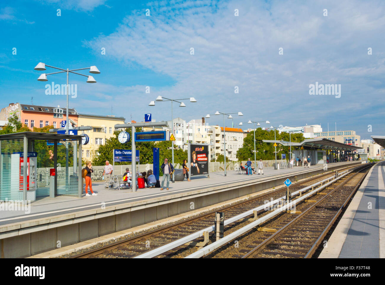 Charlotenburg S-Bahn Station, West Berlin, Deutschland Stockfoto
