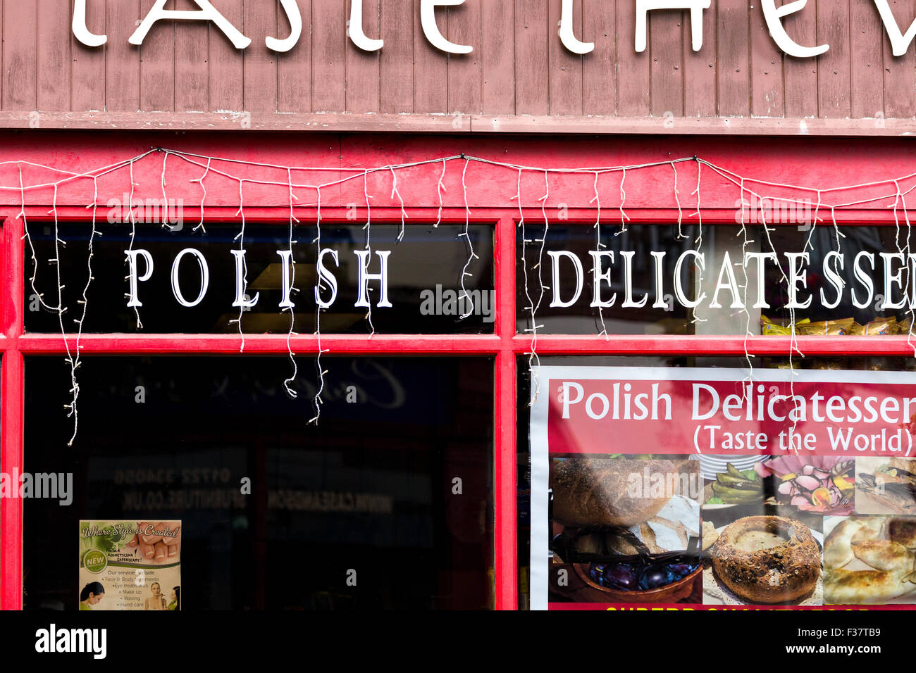 Polnische Delikatessen-Shop Salisbury UK Stockfoto