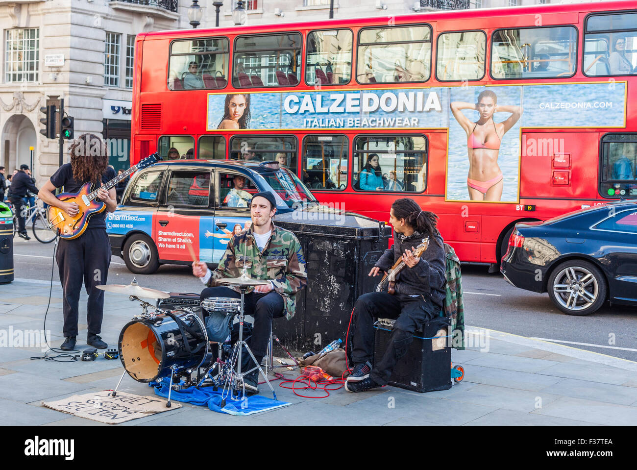 Gaukler rock Band, London, England, UK Stockfoto