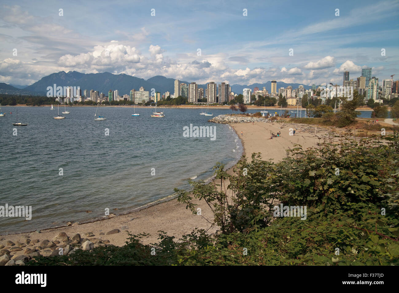 Ansicht von Vancouvers Kitsilano Beach. Stockfoto