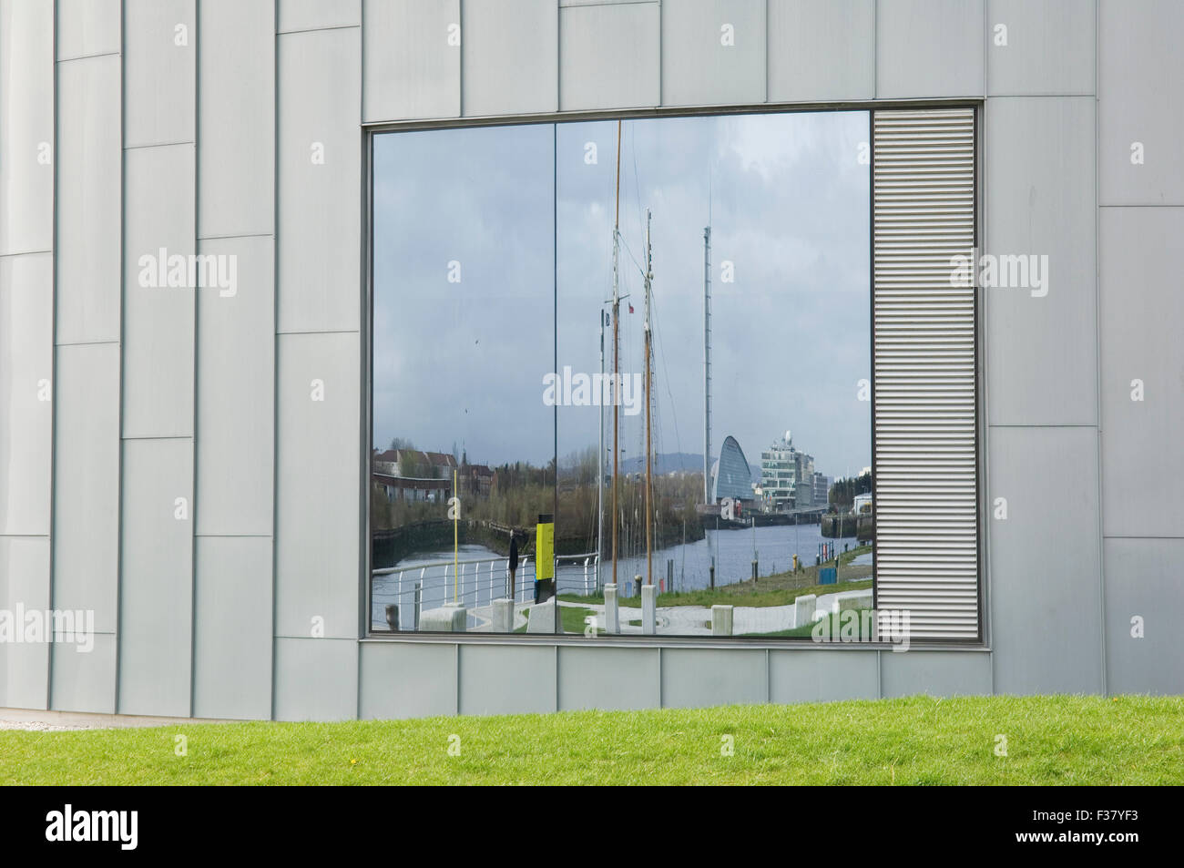 Außenseite des Verkehrsmuseum im Riverside Museum in Glasgow - Architektin Zaha Hadid Stockfoto