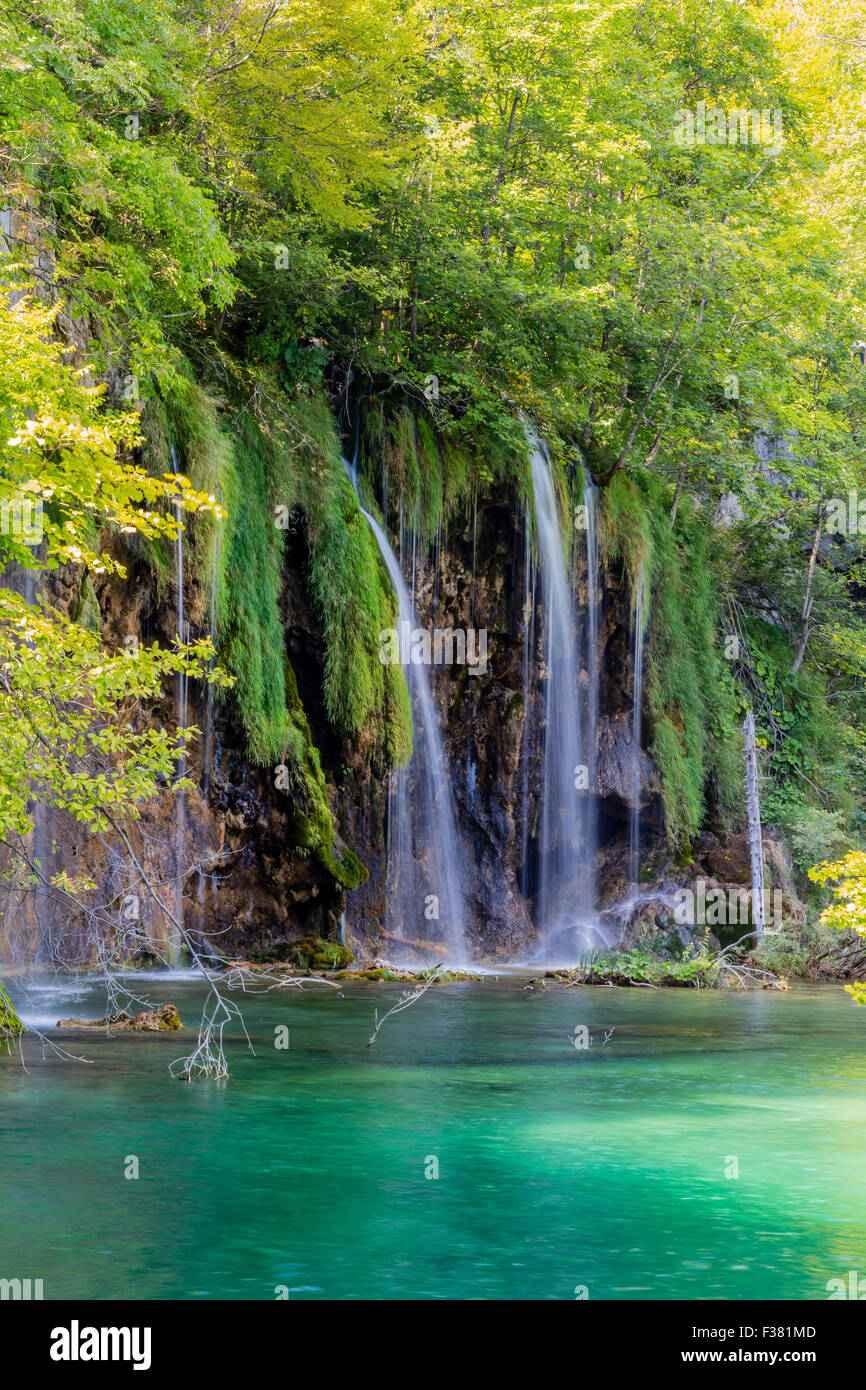 Wasserfälle im Nationalpark Plitvice, Kroatien Stockfoto
