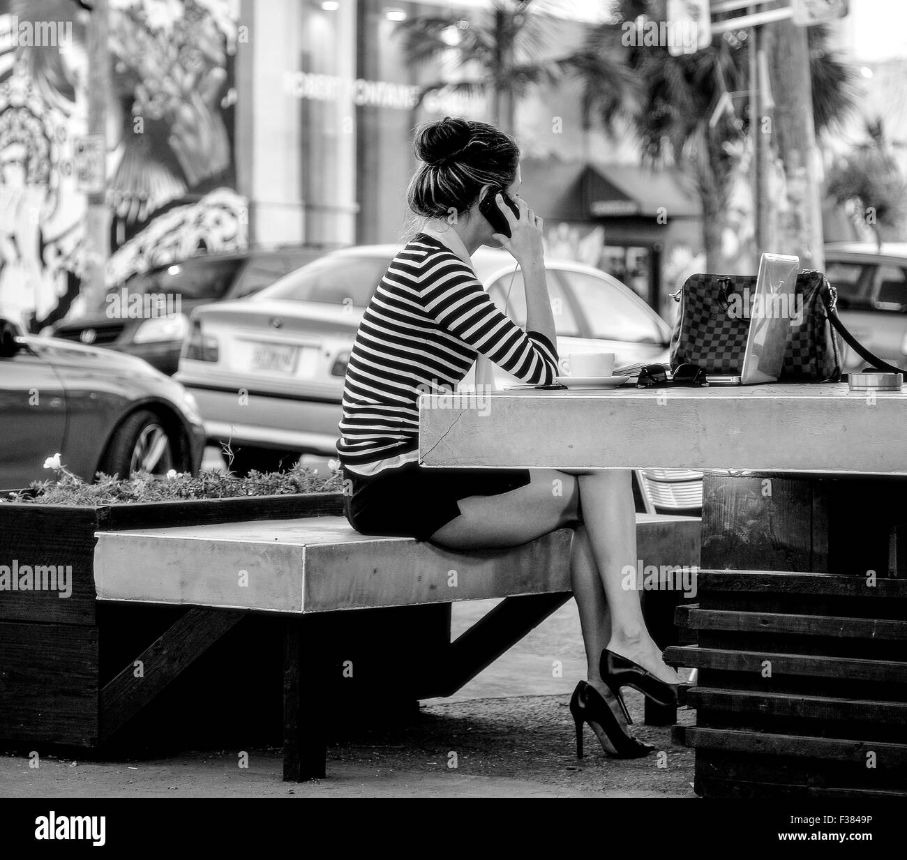 Florida Miami Wynwood, Kaffee-Zeit Stockfoto