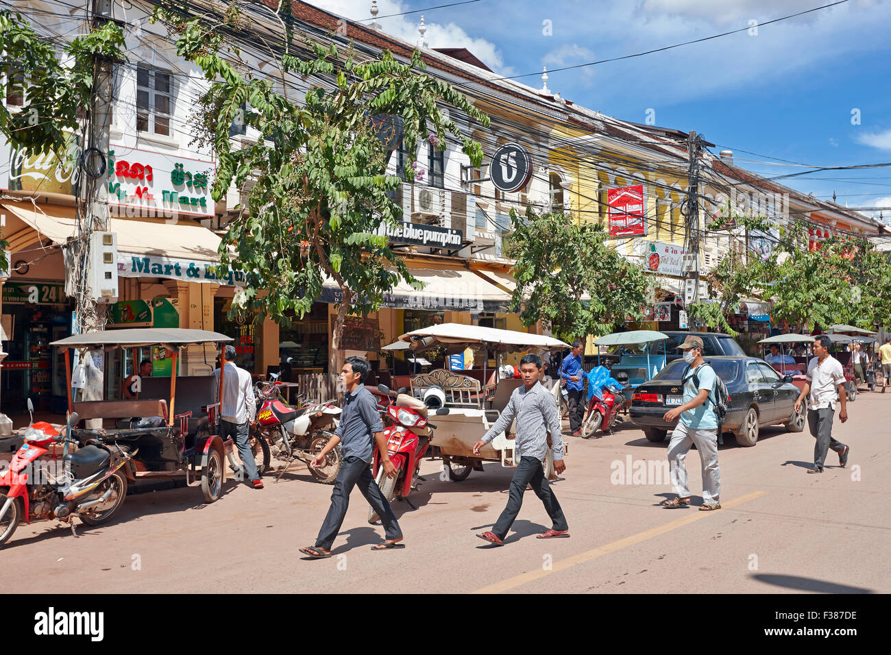 Altes Französisches Viertel, Siem Reap, Kambodscha. Stockfoto