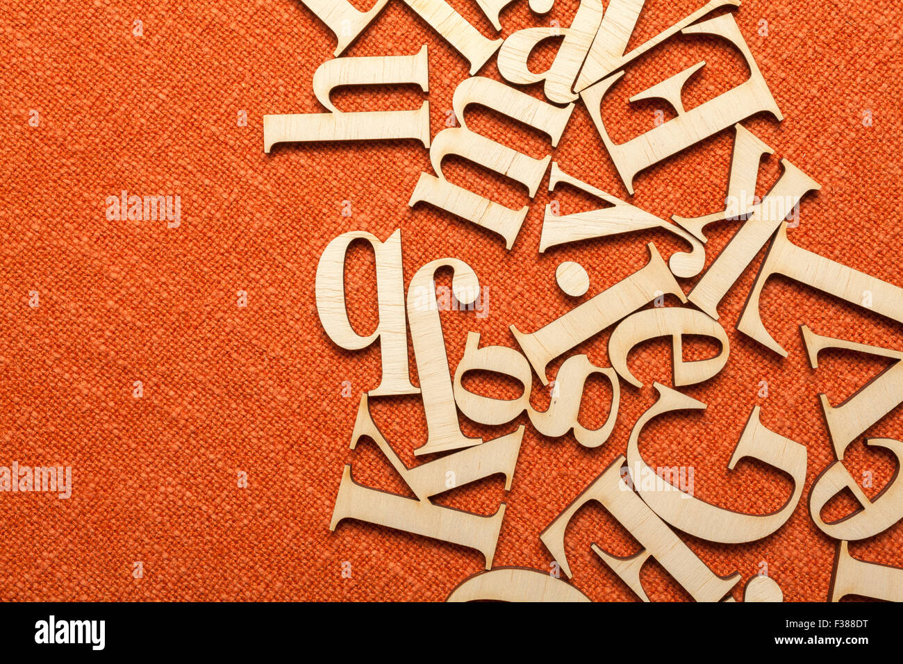 Hölzerne Alphabet Buchstaben Stockfoto