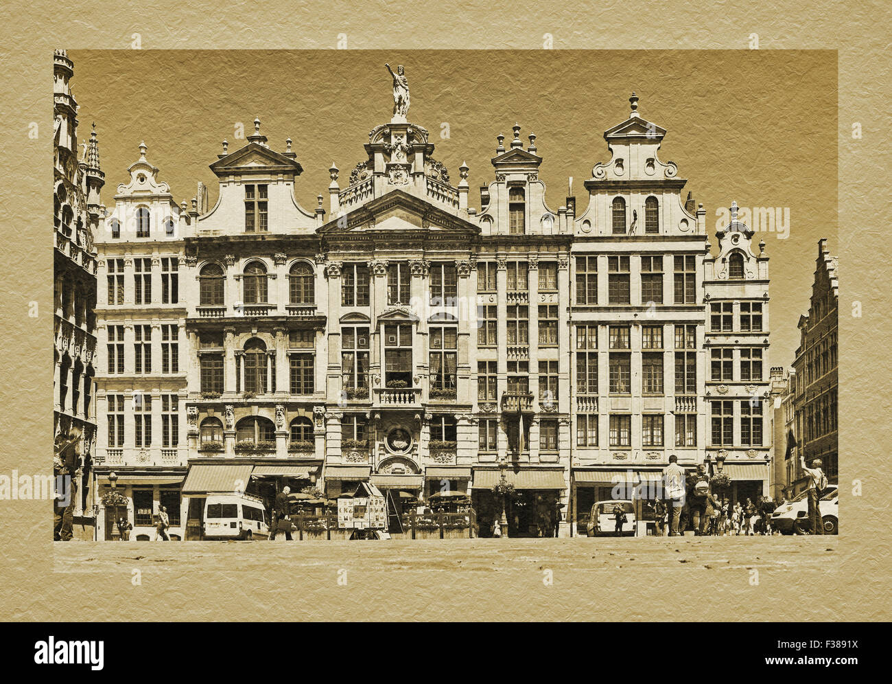 Grand-Place, Marktplatz mit dem barocken Guild Häuser, Brüssel, Belgien Stockfoto