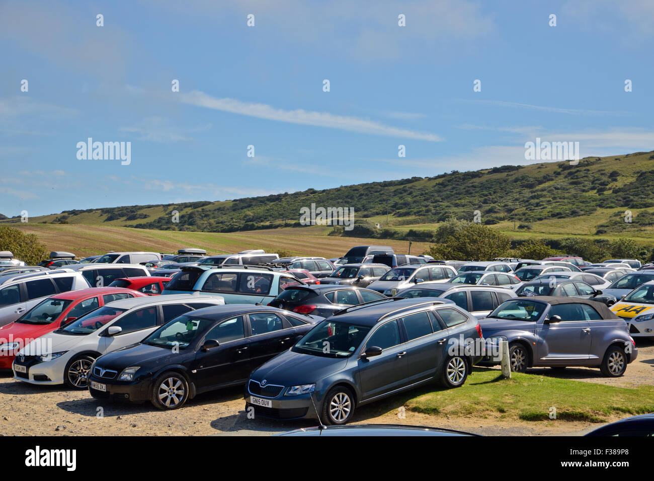 Parken am Veranstaltungsort in Isle Of Wight Vereinigtes Königreich Stockfoto