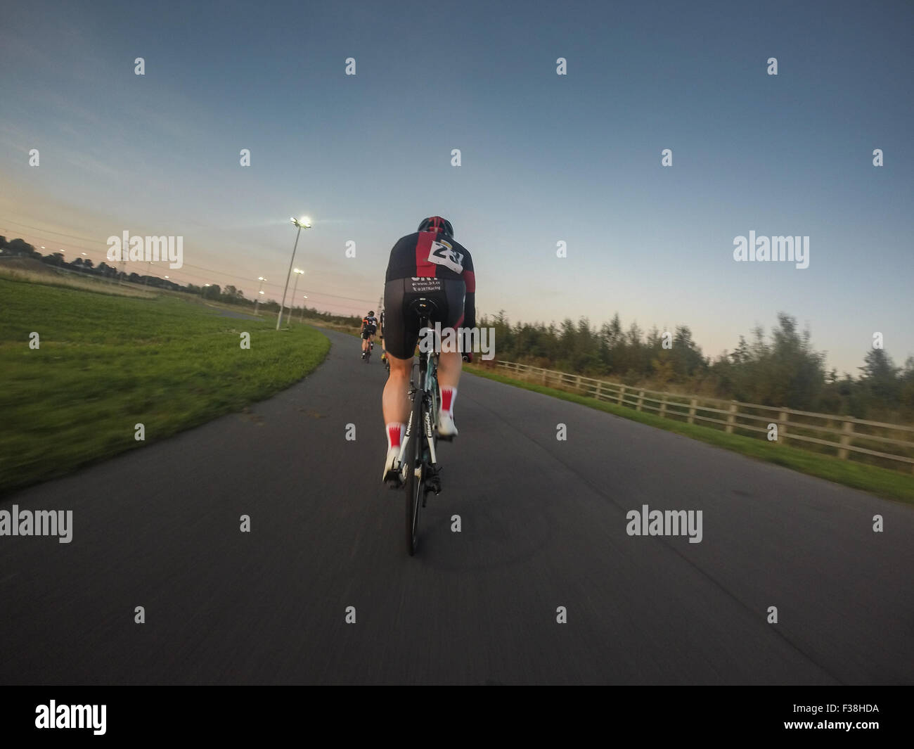 GoPro Foto der Radrennfahrer in Schaltung/Straßenrennen Stockfoto