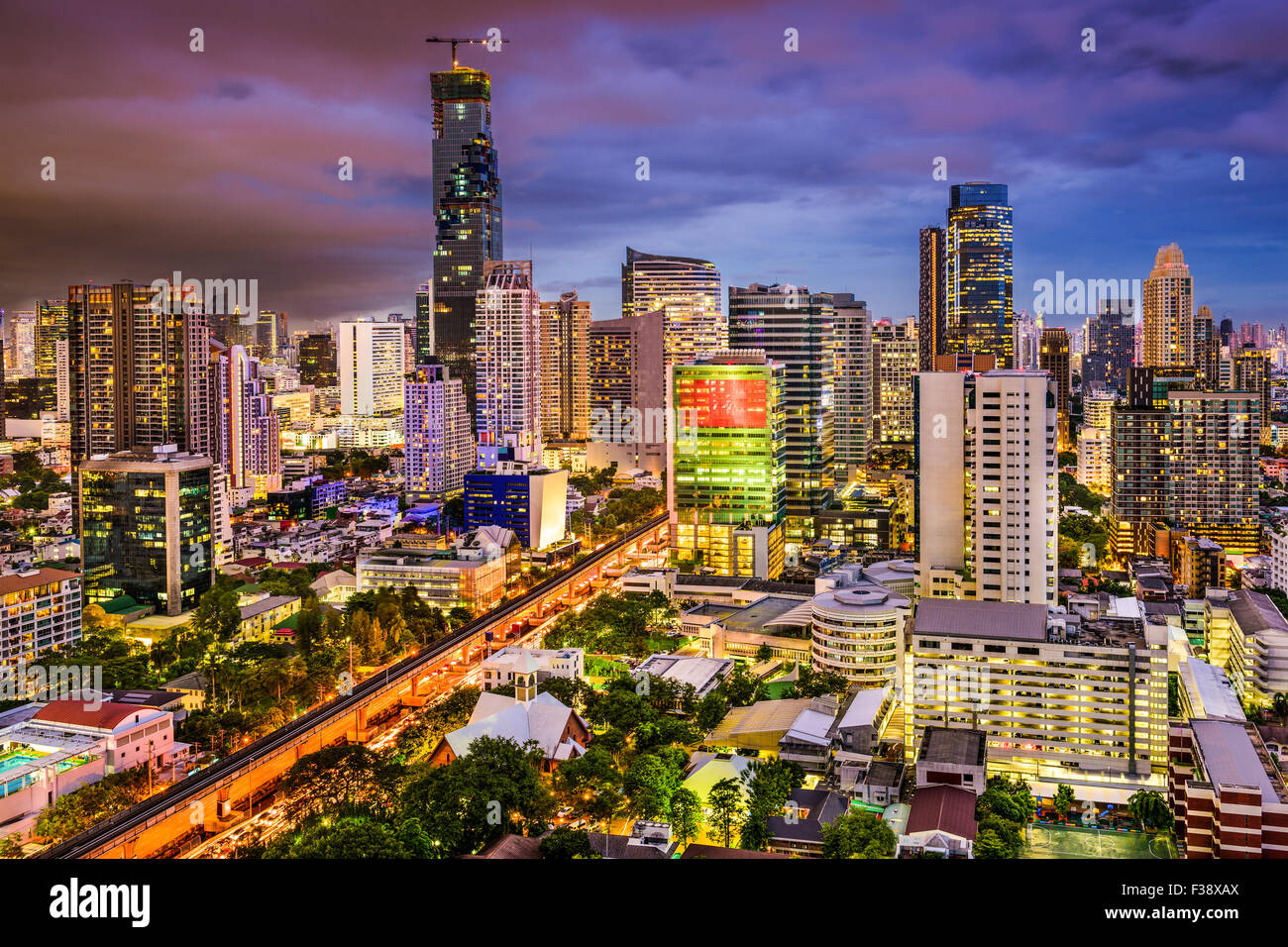 Skyline von Bangkok, Thailand. Stockfoto