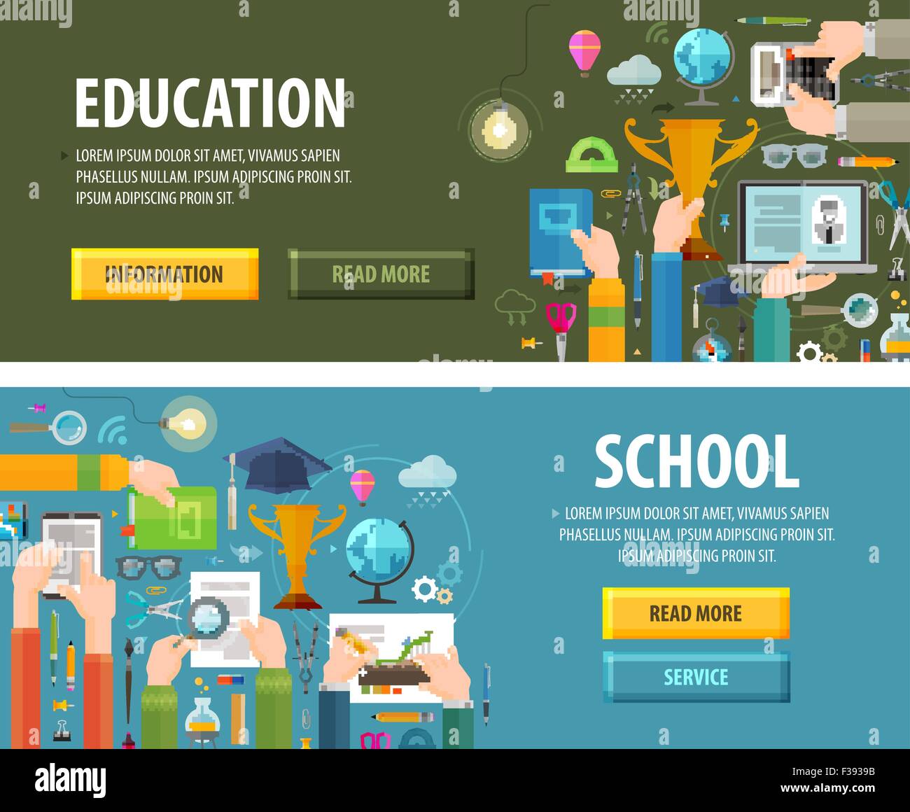 Bildung-Vektor-Logo-Design-Vorlage. Symbol für Schule oder Studium Stock Vektor