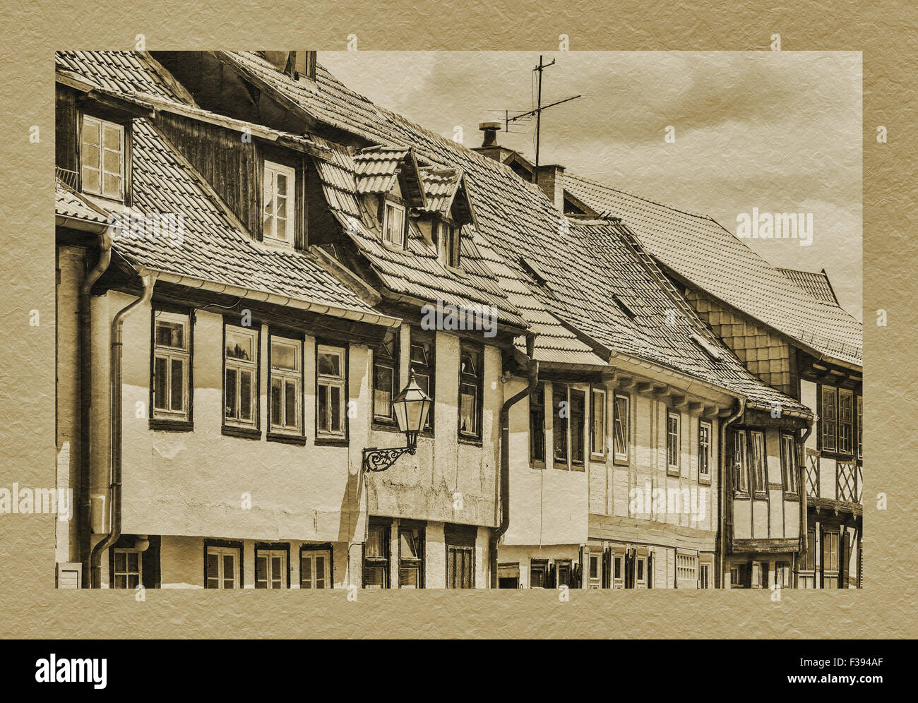 Alte Fachwerkhäuser in der Gasse Wort, Quedlinburg, SachsenAnhalt