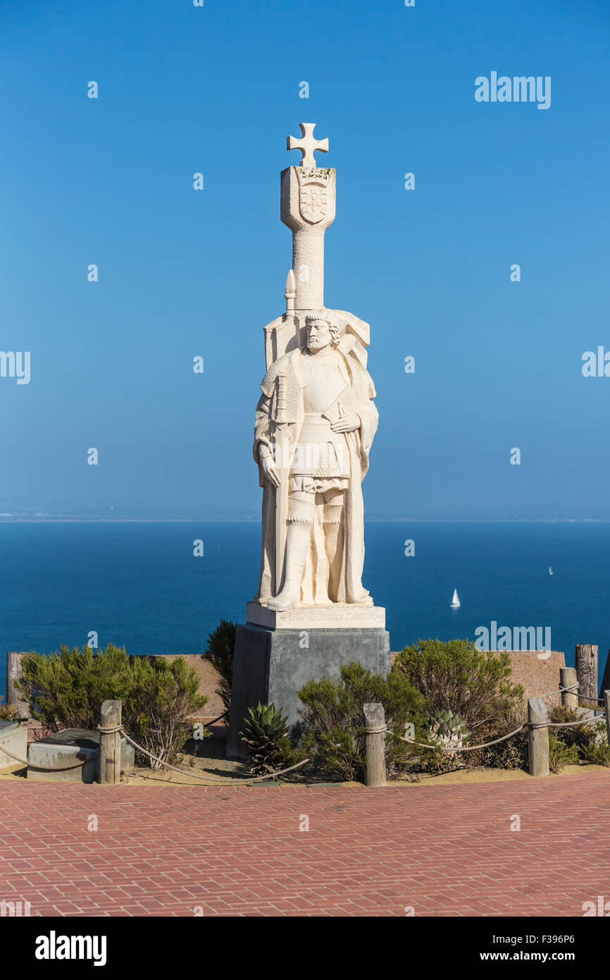 Juan Rodríguez Cabrillo-Statue am Cabrillo National Monument auf Point Loma in San diego Stockfoto Juan Rodríguez Cabrillo-Statue am Cabrillo National Monument auf Point Loma in San diego Stockfoto
