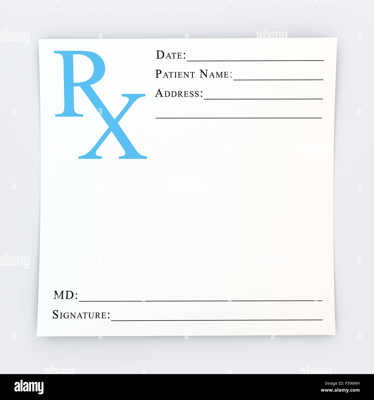 Leere Rezept Stockfoto