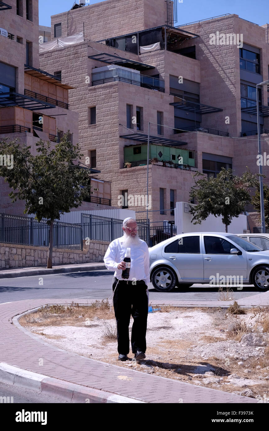 Nof Zion in der Nähe eine jüdische religiöse Nachbarschaft und einer israelischen Siedlung der palästinensisch-arabischen Nachbarschaft von Jabel Mukaber, Ost-Jerusalem Israel Stockfoto