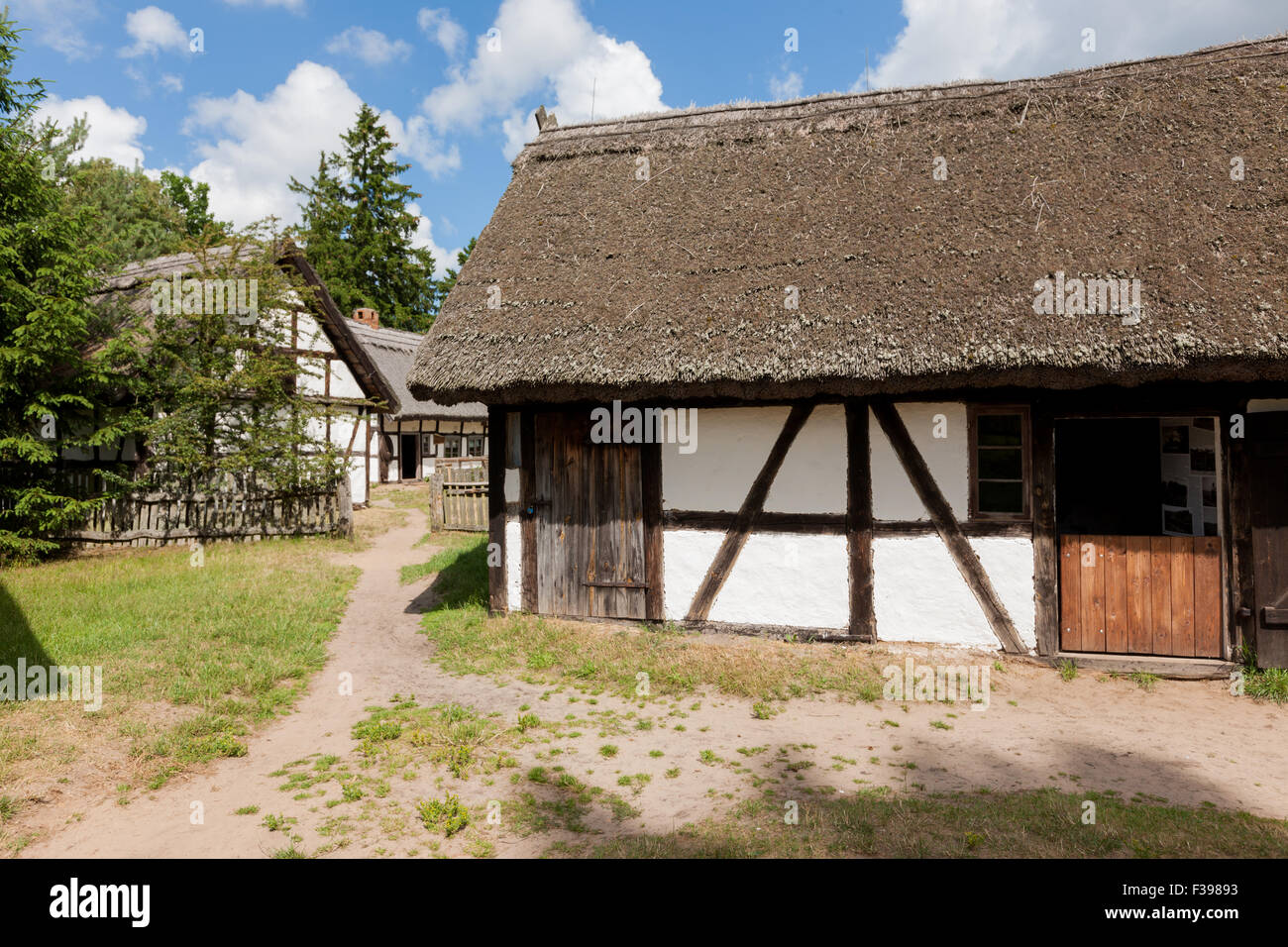 Museum von Slovinan Dorf in Stolper, Polen Stockfoto
