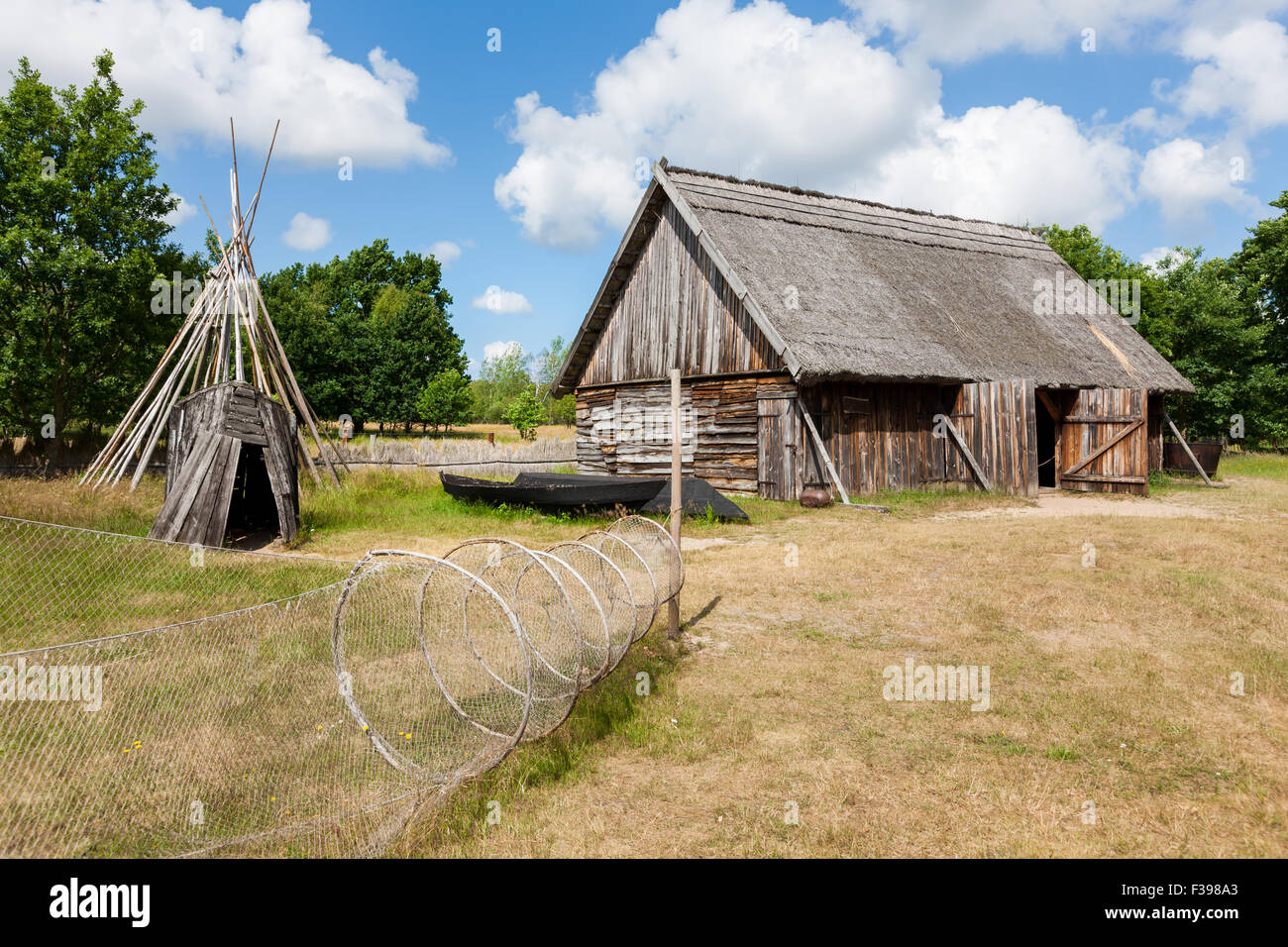 Museum von Slovinan Dorf in Stolper, Polen Stockfoto