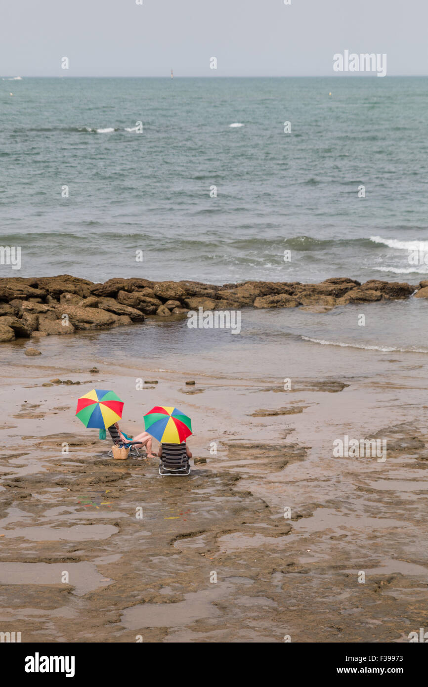 Am Strand Stockfoto