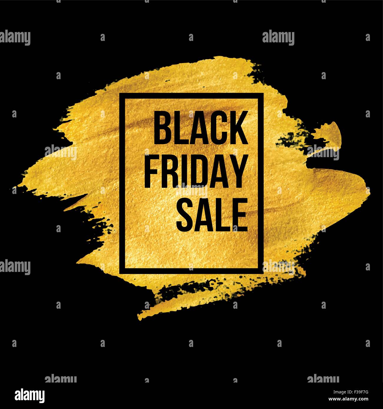 Schwarzer Freitag-Designs auf gold Blob. Vektor-illustration Stock Vektor