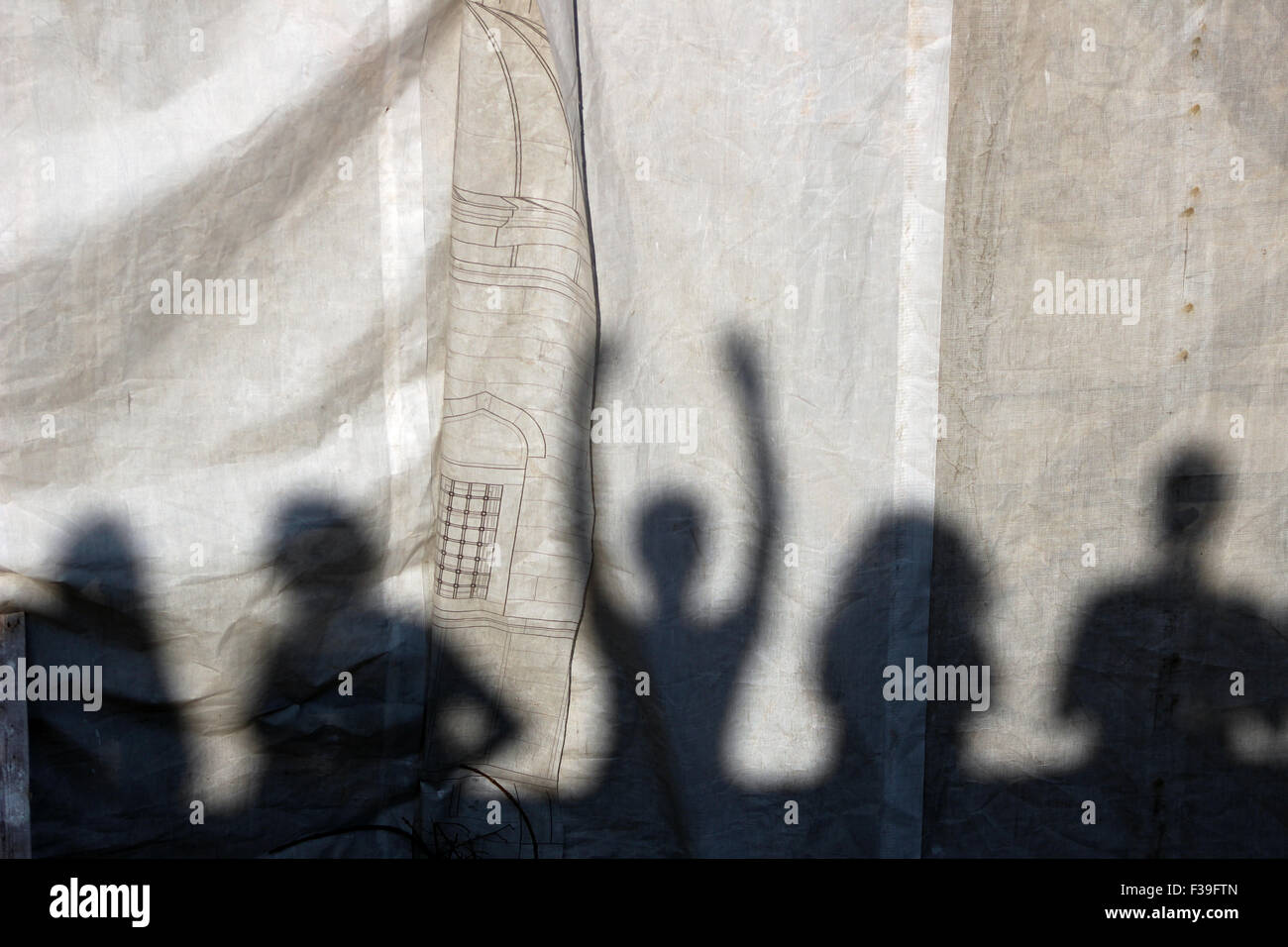 Menschliche Schatten Stockfoto