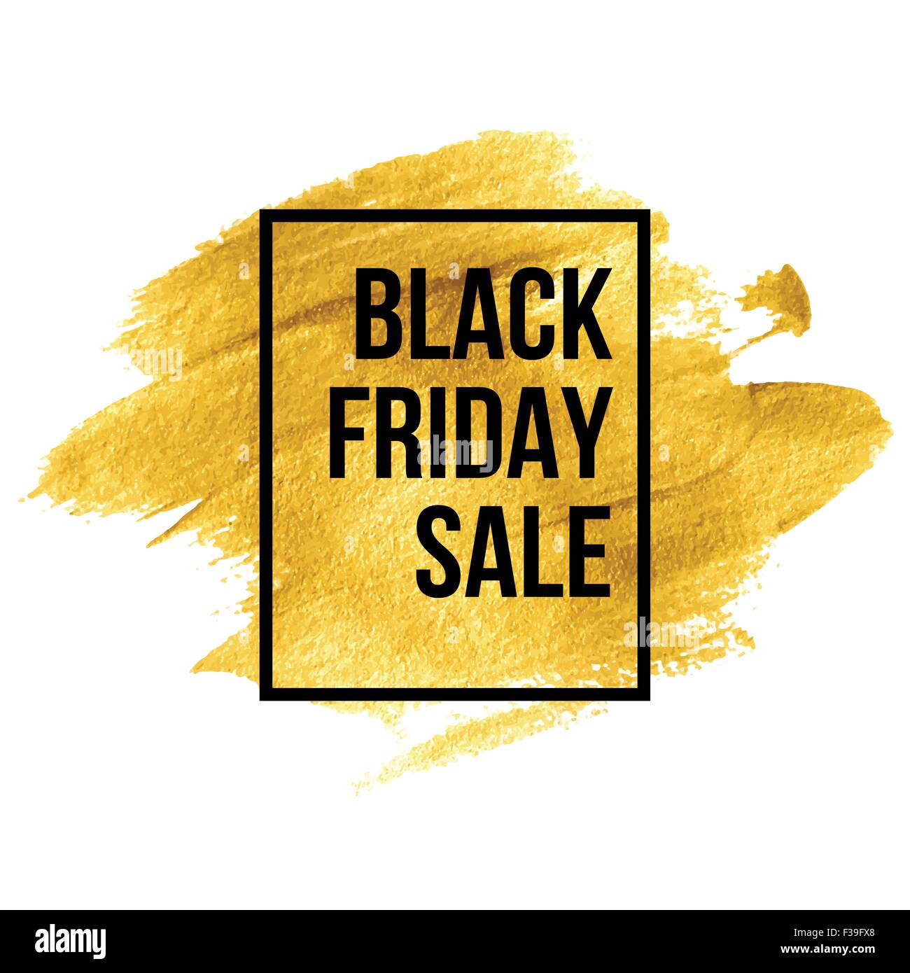 Schwarzer Freitag-Designs auf gold Blob. Vektor-illustration Stock Vektor