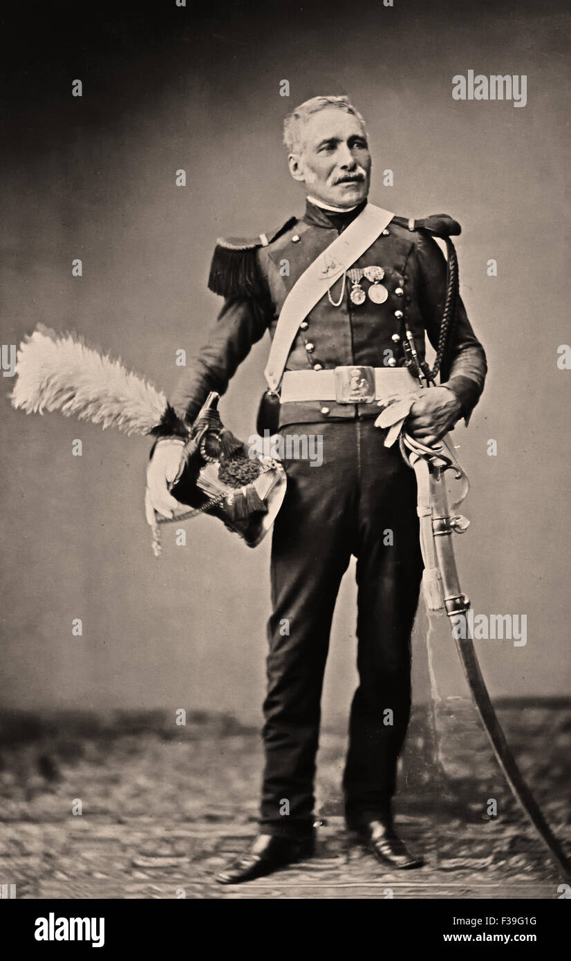 Dreuse - 2. leichte Kavallerie des Garde-Regiment Soldaten der Schlacht von Waterloo (Niederlande-Belgien) Stockfoto