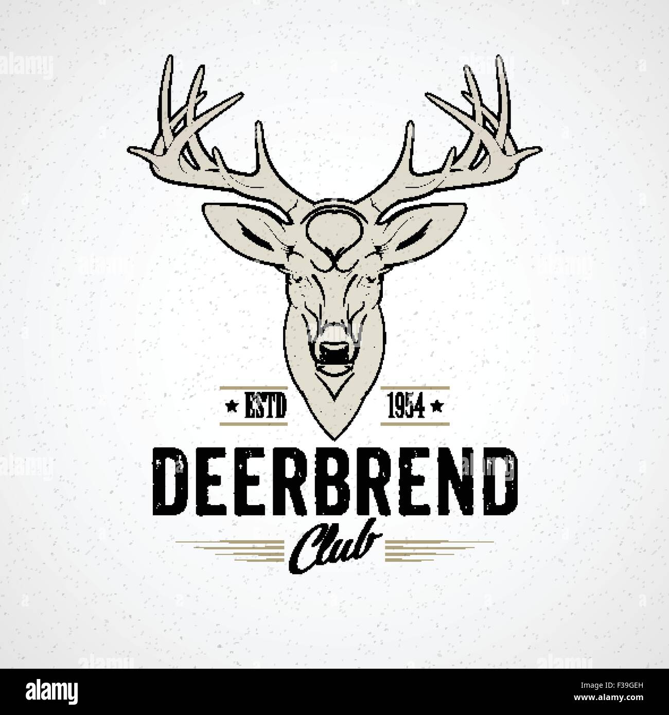 Hirsch Kopf Gestaltungselement im Vintage-Stil. Vektor-Illustration. Stock Vektor