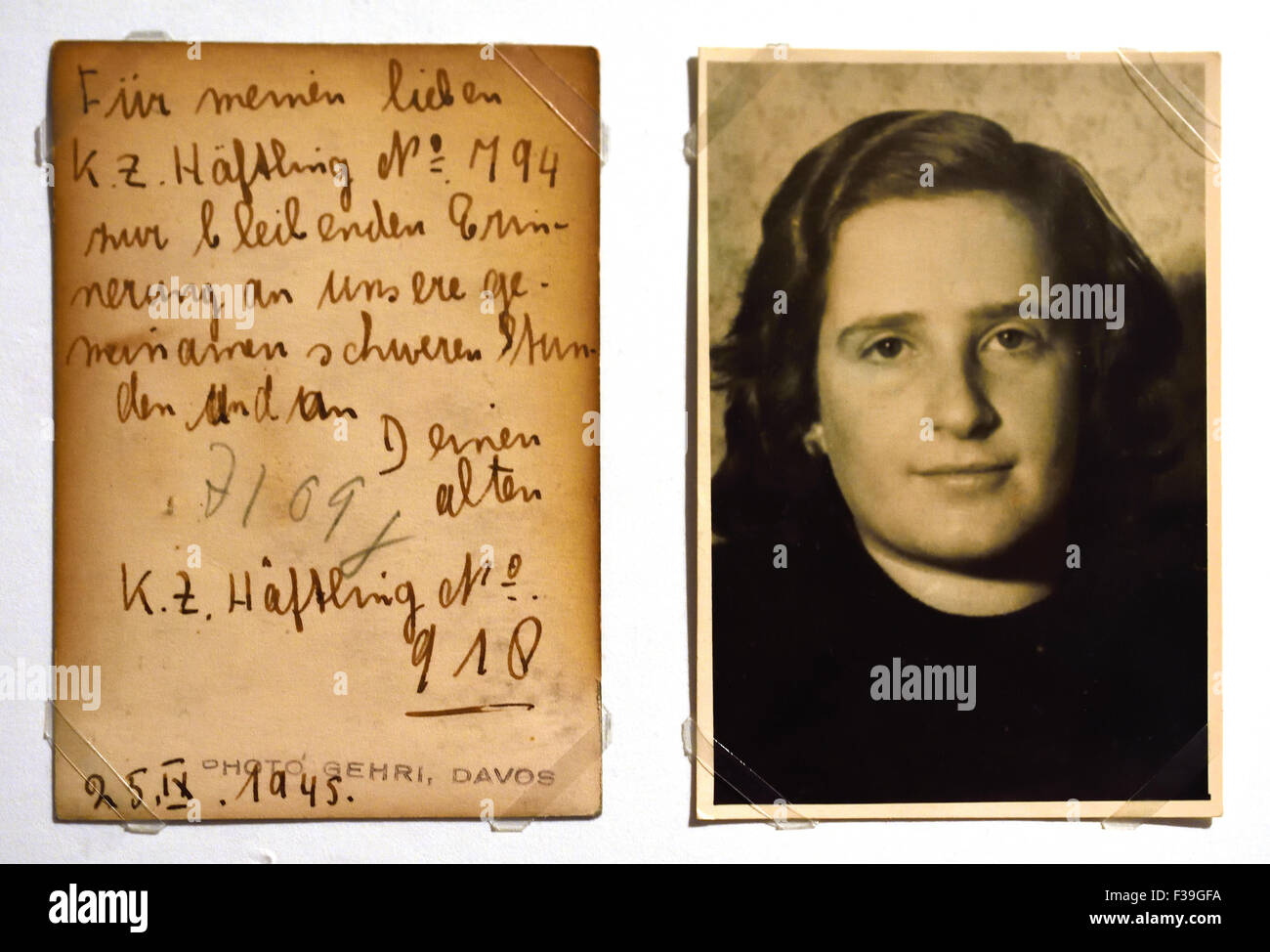 Die deutschen jüdischen Wachenheimers Isabel (1928 – 2010) wurde von Amsterdam nach Westerbork deportiert. Von dort wurde sie nach Theresienstadt geschickt und dann nach Auschwitz gebracht. Am 5. Mai 1945 wurde sie in einem Lager Mauthausen befreit. Stockfoto