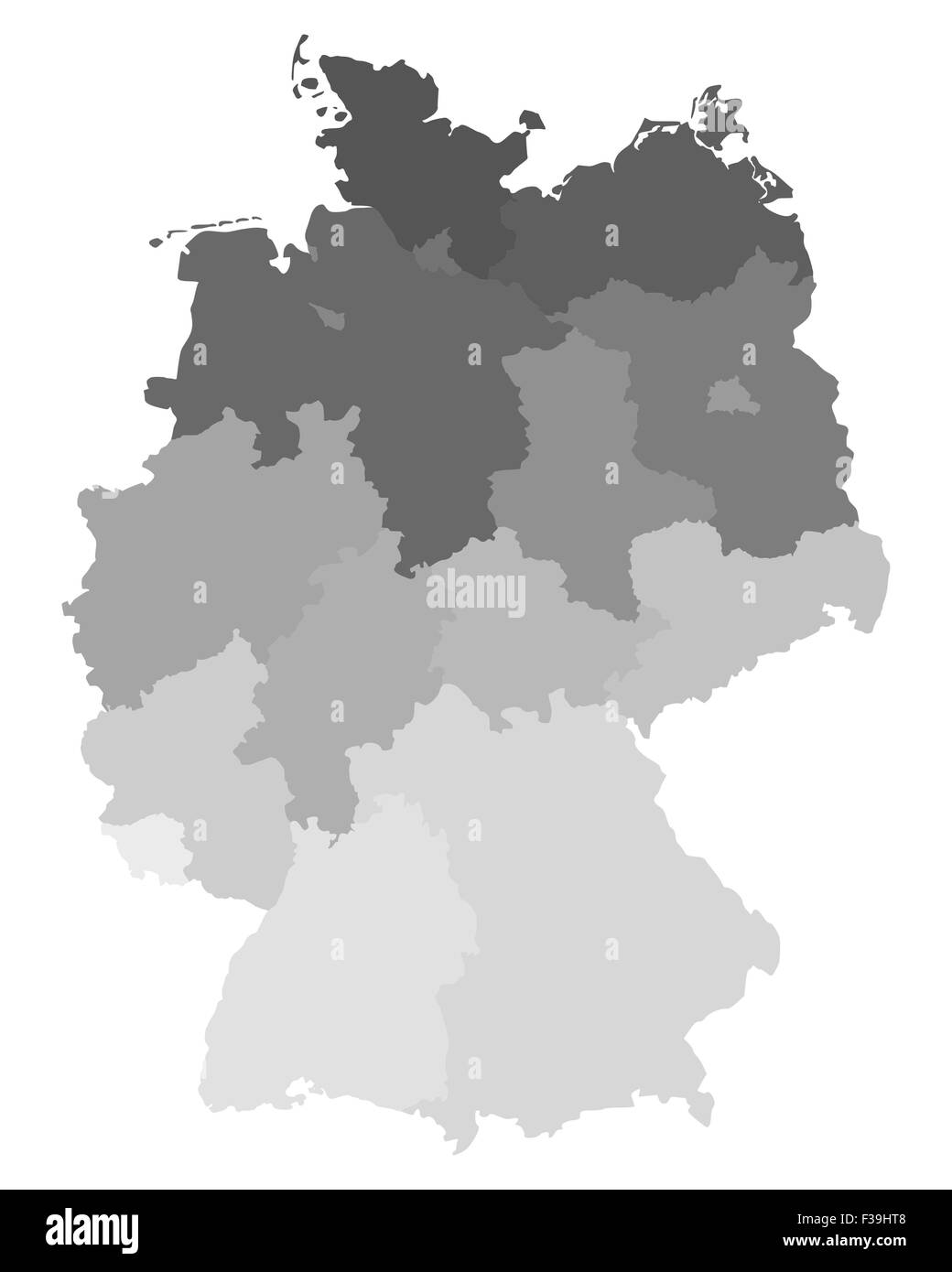 Karte von Deutschland Stockfoto