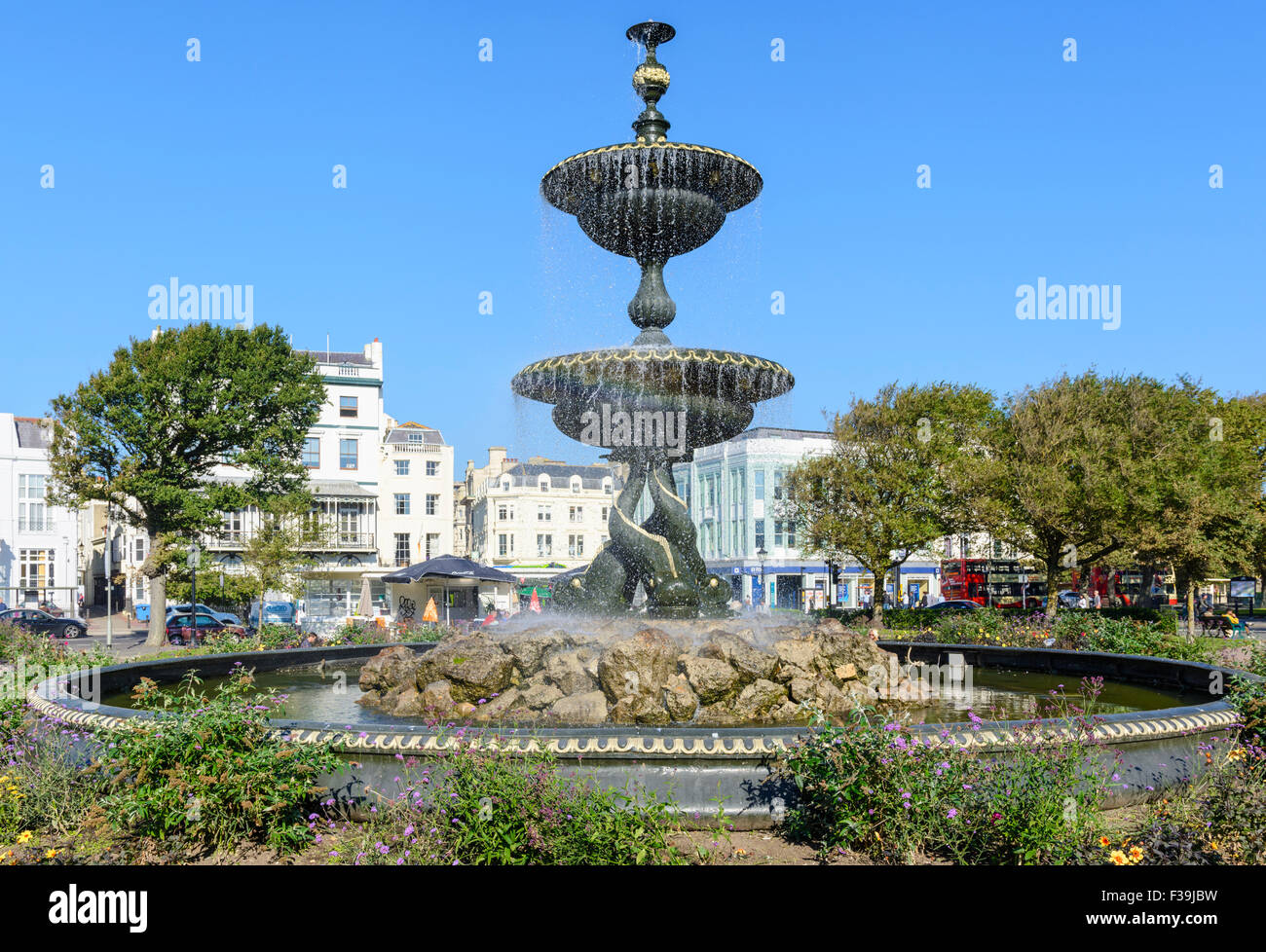 Victoria-Brunnen im Garten der Steine, alte Steine, Brighton, East Sussex, England, UK. Stockfoto