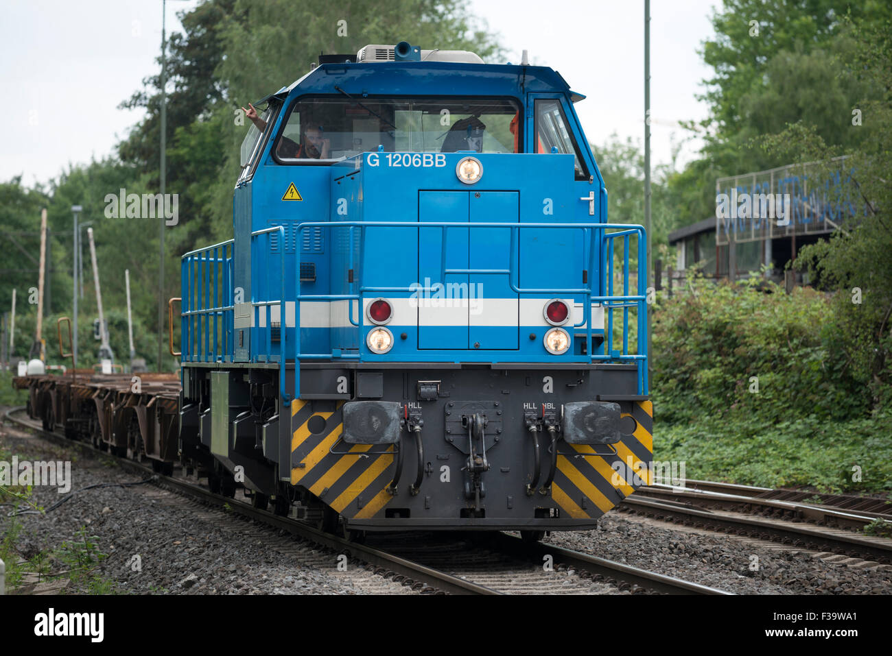 MAK-Diesel-Lok-Duisburg-Deutschland Stockfoto